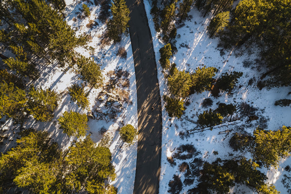 Arial of Winter Road